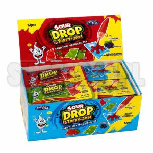 Żelki SOUR DROP TAFFY+JAM GEL PEN 58g op.12szt. 