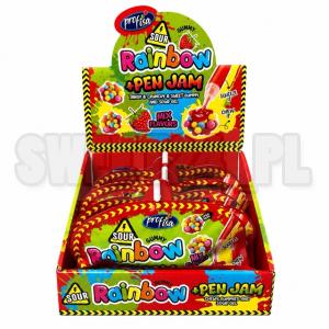 Żelki SOUR RAINBOW + PEN JAM  55g op.12szt. 