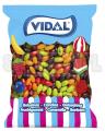 Kwaśne żelki drażowane Vidal Glas Frut Ácido w opakowaniu 1 kg. Kolorowa owocowa mieszanka, idealna do candy baru, sprzedaży na wagę i na imprezy. Produkt bezglutenowy.