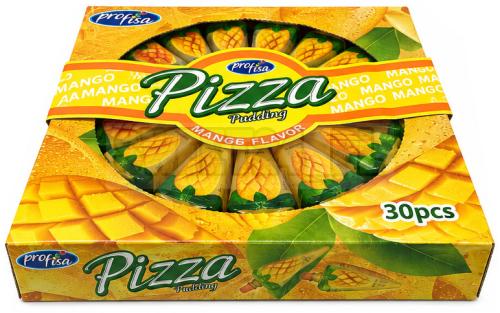 Galaretka w tubce o smaku mango, zamknięta w oryginalnym opakowaniu przypominającym kawałek pizzy. Jedna sztuka waży 50 g, a opakowanie zbiorcze zawiera 30 sztuk ułożonych w efektownym displayu.2825-zelki-galaretki-pizza-orange-display-30-szt.jpg