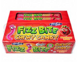 Fizz Bite Chewy Candy Strawberry 14g op.30szt. 