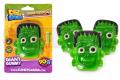 Candy Gangs Giant Franky Head Gummy to duży, zielony żelek o smaku owocowym w charakterystycznym kształcie głowy Franky. Każda sztuka ma 90 g i jest pakowana osobno w kolorowy blister.