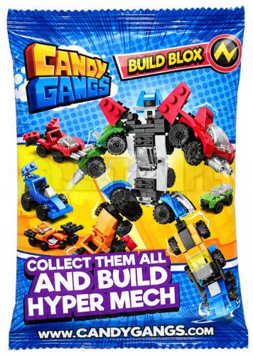 Candy Gangs Build Blox Hyper Mech – kolekcjonerska zabawka konstrukcyjna w saszetkach. Display zawiera 18 sztuk. Modele można kompletować i łączyć w większą konstrukcję Hyper Mech. P